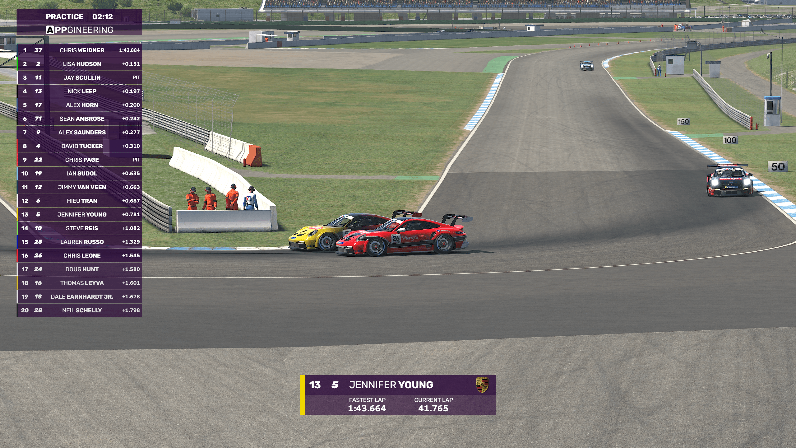 ATVO Theme 2023 broadcast overlay running live on an iRacing race